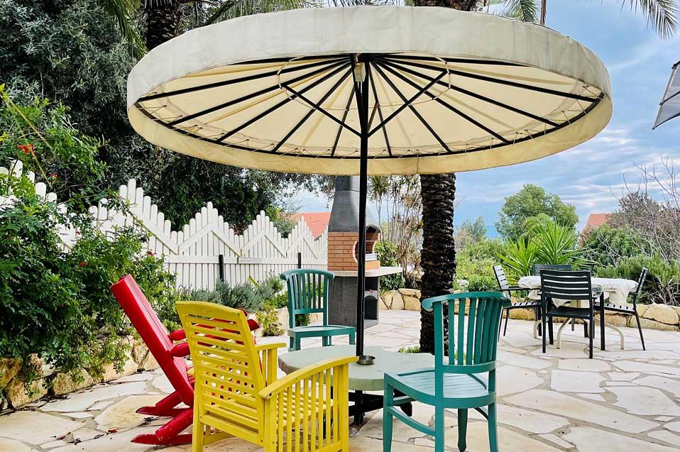 חצר פטיו פרטית בסוויטה כפרית